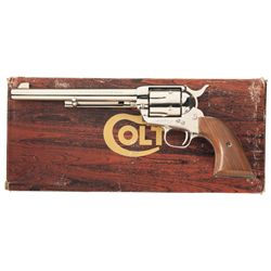Nickel Plated Colt Third Generation Single Action Army Revolver with Original Factory Box