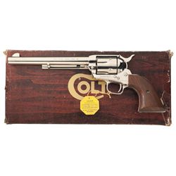 Nickel Plated Colt Third Generation Single Action Army Revolver with Factory Box