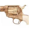 Image 3 : Custom Engraved Gold Plated Second Generation Colt Single Action Army Revolver with Factory Letter