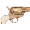 Image 4 : Custom Engraved Gold Plated Second Generation Colt Single Action Army Revolver with Factory Letter