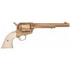 Image 5 : Custom Engraved Gold Plated Second Generation Colt Single Action Army Revolver with Factory Letter