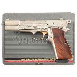 Engraved Browning Arms 125th Anniversary High Power Pistol with Case
