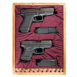 Cased Pair of Matching Serial Numbered Glock "Defense Set" Semi-Automatic Pistols