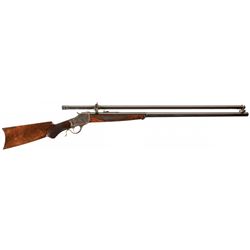 Excellent Documented Deluxe Winchester Model 1885 Rifle with Malcolm Telescopic Sight and Factory Le