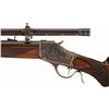 Image 2 : Excellent Documented Deluxe Winchester Model 1885 Rifle with Malcolm Telescopic Sight and Factory Le