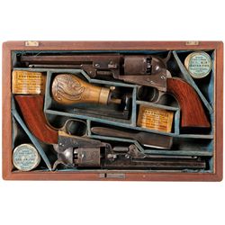 Cased Matching Pair of Consecutively Serial Numbered Civil War Era Colt Model 1849 Percussion Pocket