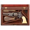 Image 1 : Desirable Cased Factory Engraved and Inscribed Colt Model 1855 Root Percussion Revolver with Ivory G