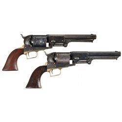 Issued Pair of Extremely Rare, Exceptional U.S. Martially Marked Colt 2nd Model Dragoon Revolvers wi