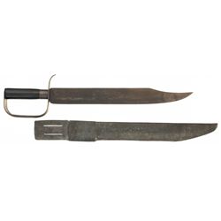 Confederate D-Guard Bowie Knife with Sheath