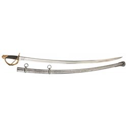 Fine U.S. Ames Model 1840 Heavy Cavalry Sword with Sheath Dated 1849