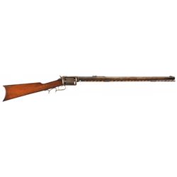 Scarce James Warner Solid Frame Revolving Percussion Rifle