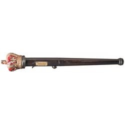 Unique Day's Patent No 3 Marked Crown Topped Truncheon Pistol, "No 3"