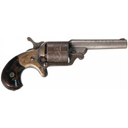 National Arms Moore's Patent Teat-Fire Revolver with Silver Finished Barrel and Frame and Gold Washe