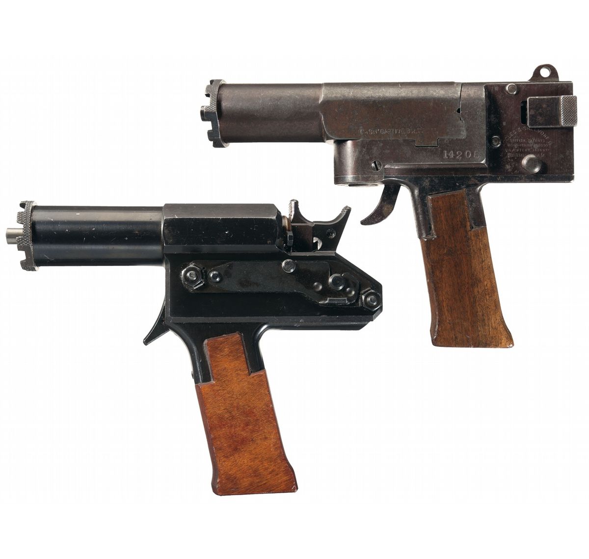 Collector's Lot of Two Accles & Shelvoke Cash Captive Bolt Pistols