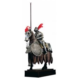 Impressive Fully Armored Life Sized Horse with Mounted Rider