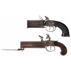 Collector's Lot of Two Over/Under Flintlock Pistols
