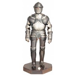 Miniature Suit of Black and White Armor in the Early 16th Century Style