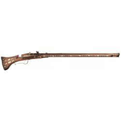 Matchlock Musket with Highly Elaborate Scrimshawed Bone Inlay
