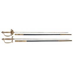 Two Court Swords with Scabbards