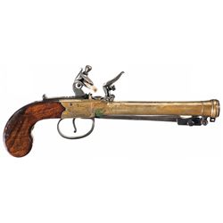 Mortimer & Son Flintlock Pistol with Snap Bayonet