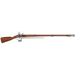 18th Century French Military Flintlock Musket with Bayonet