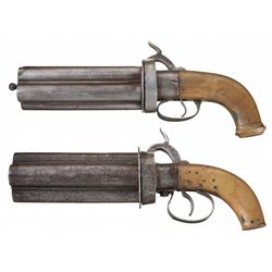 Collector's Lot of Two Unique Pepperbox Pistols