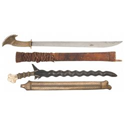 Two Attractive Edged Weapons with Scabbards