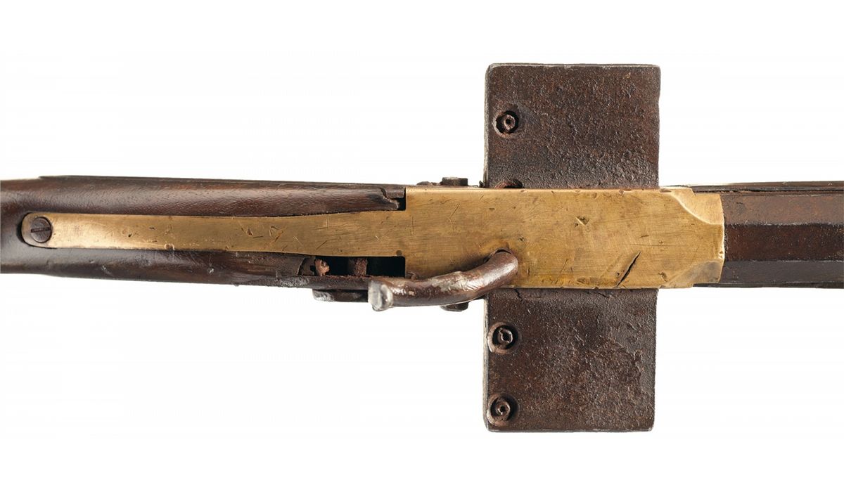 Very Rare Unmarked Jonathan Browning Style Percussion Harmonica Rifle