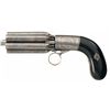 Image 2 : Engraved Unique Inscribed Mariette System Pepperbox Revolver with Dagger Bayonet and Scabbard