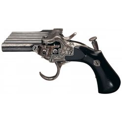 Rare Jarre Double Action Harmonica Pinfire Pistol