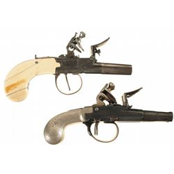 Collector's Lot of Two Flintlock Pocket Pistols