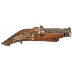 Fine Relief Carved Japanese Matchlock Pistol