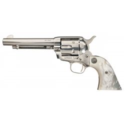 Historic Inscribed Pre-War Colt Single Action Army Revolver with Pearl Grips, Law Enforcement Histor