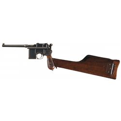 Mauser Model 1896 Broomhandle Semi-Automatic Pistol with Shoulder Stock