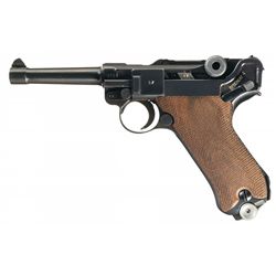 Excellent World War II Nazi 42 Dated Mauser Banner Commercial Contract Luger Rig with Two Matching M