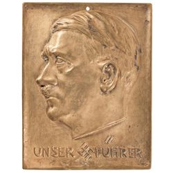 Nazi Wall Plaque of Adolf Hitler