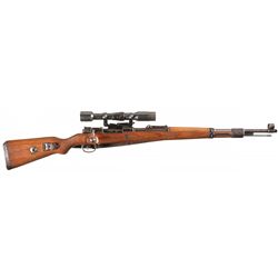 Desirable World War II Gustloff-Werke Model 98K Long Side Rail Sniper Rifle with a Rare "dow" Elonga
