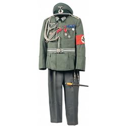 World War II German Army Uniform for a Oberleutnant Infantry Administrator