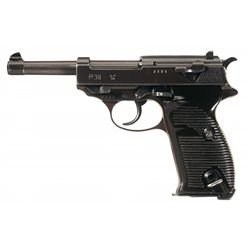 Excellent World War II Mauser Nazi Police (byf44) Marked P38 Pistol with Holster and Matching Magazi