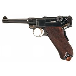 Desirable DWM Model 1906 American Eagle Luger Pistol Chambered in Scarce 9mm Parabellum