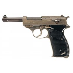 Rare World War II Nazi Police Eagle/F Mauser Dual Tone "byf/44" Code P38 Semi-Automatic Pistol
