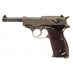 Rare World War II Nazi Police Eagle/F Walther Dual Tone "ac/43" Code P38 Semi-Automatic Pistol