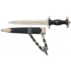 Excellent 1936 Pattern SS Dagger with Sheath and Chain Hanger