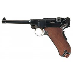 Excellent DWM Model 1906 Commercial Contract Luger Pistol with Holster Cleaning Rod and Tools