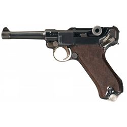 Scarce Pre-World War II 1936 Luftwaffe "S" Code Krieghoff Luger Pistol with Two Magazines and Holste