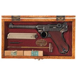 DWM Model 1906 1st Issue Altered Navy Luger with Custom WWI Era German Engraving/Gold Inlays Documen