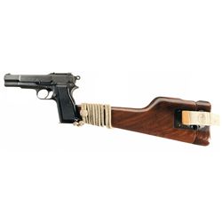 Inglis Mark I* High Power Semi-Automatic Pistol with Stock Holster and Lanyard