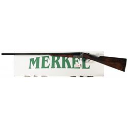 Engraved Merkel Model 280 Side by Side Double Barrel 28 Gauge Shotgun with Box