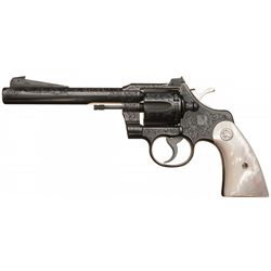 Scarce Documented Excellent  Factory Grade "B" Engraved Colt Officers Model Special DA .22 Target Re