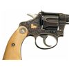 Image 3 : Signed Engraved and Gold Inlaid Colt Police Positive Target 22 WRF Double Action Revolver with Ivory